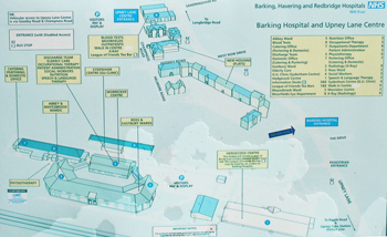 Barking Hospital map