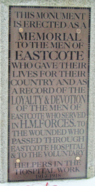 Eastcote War Memorial