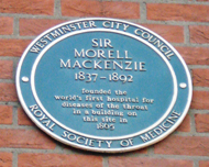 plaque to Morell Mackenzie