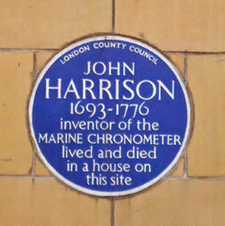 Blue plaque to John Harrison