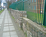 old wall Hendon Way site